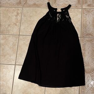 Elegant Black Lace Mini Dress